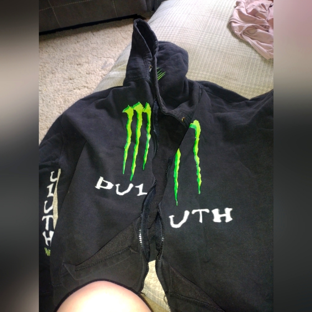 Black Hoodie with Green Logo